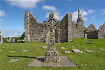Keltisches Kreuz in Clonmacnoise
